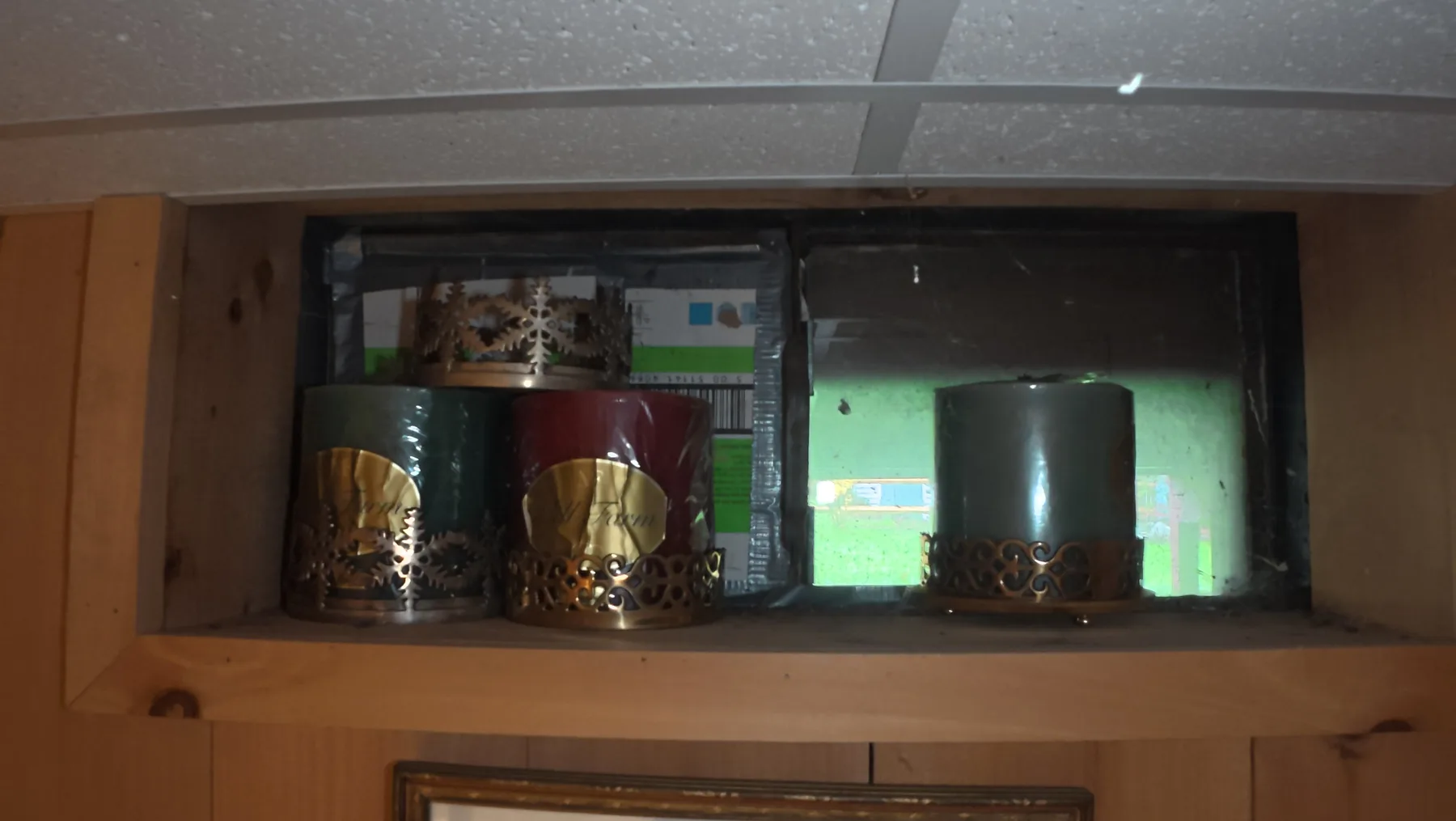 Sanctuary Candle Set with Pierced-Brass Sleeves